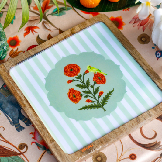 Marigold Wooden Serving Platter- Set of 2