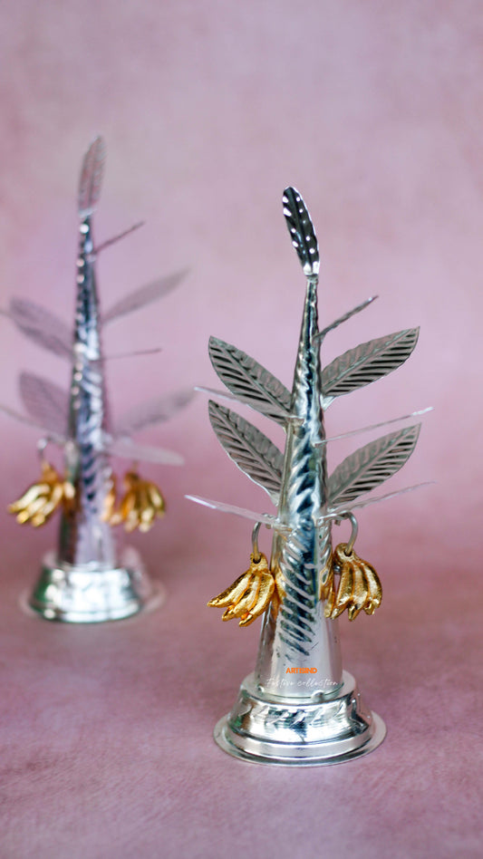German Silver Banana Tree Pair