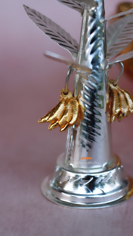 German Silver Banana Tree Pair