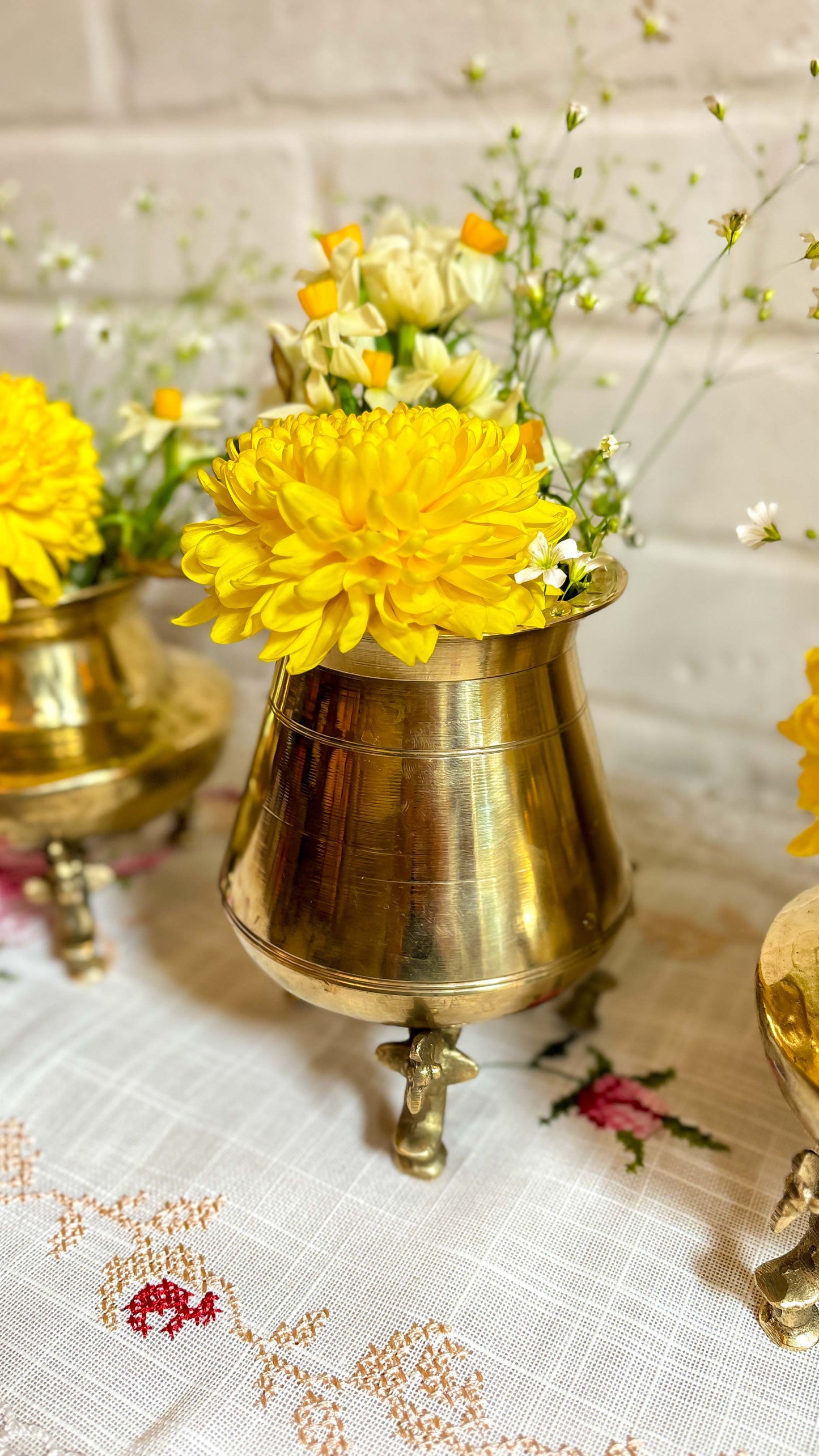 Antique Brass Pot Vase