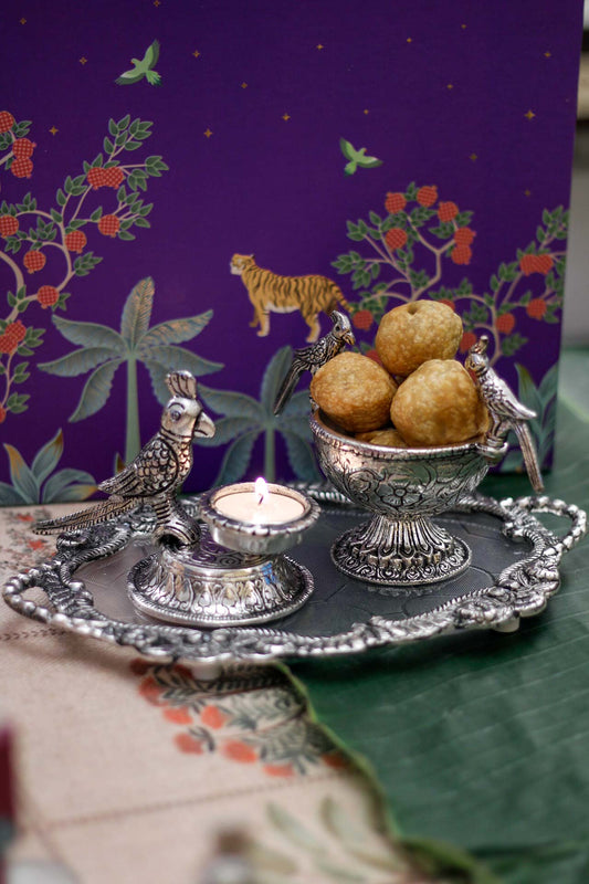 Parrot Darbar Tray Set