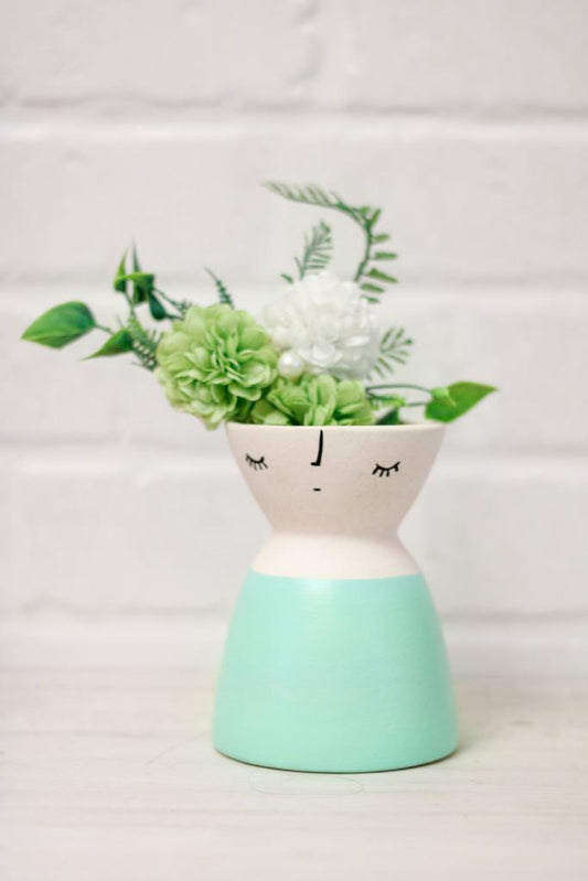 Super Mom Ceramic Face Vase