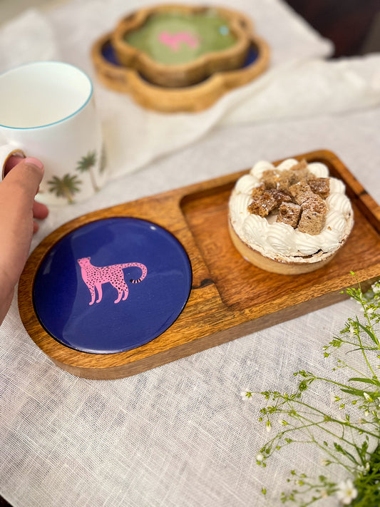 Tea Time Snack Plate with Coaster (Delivery after Diwali)