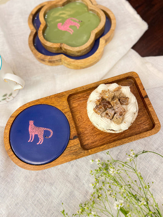 Tea Time Snack Plate with Coaster (Delivery after Diwali)