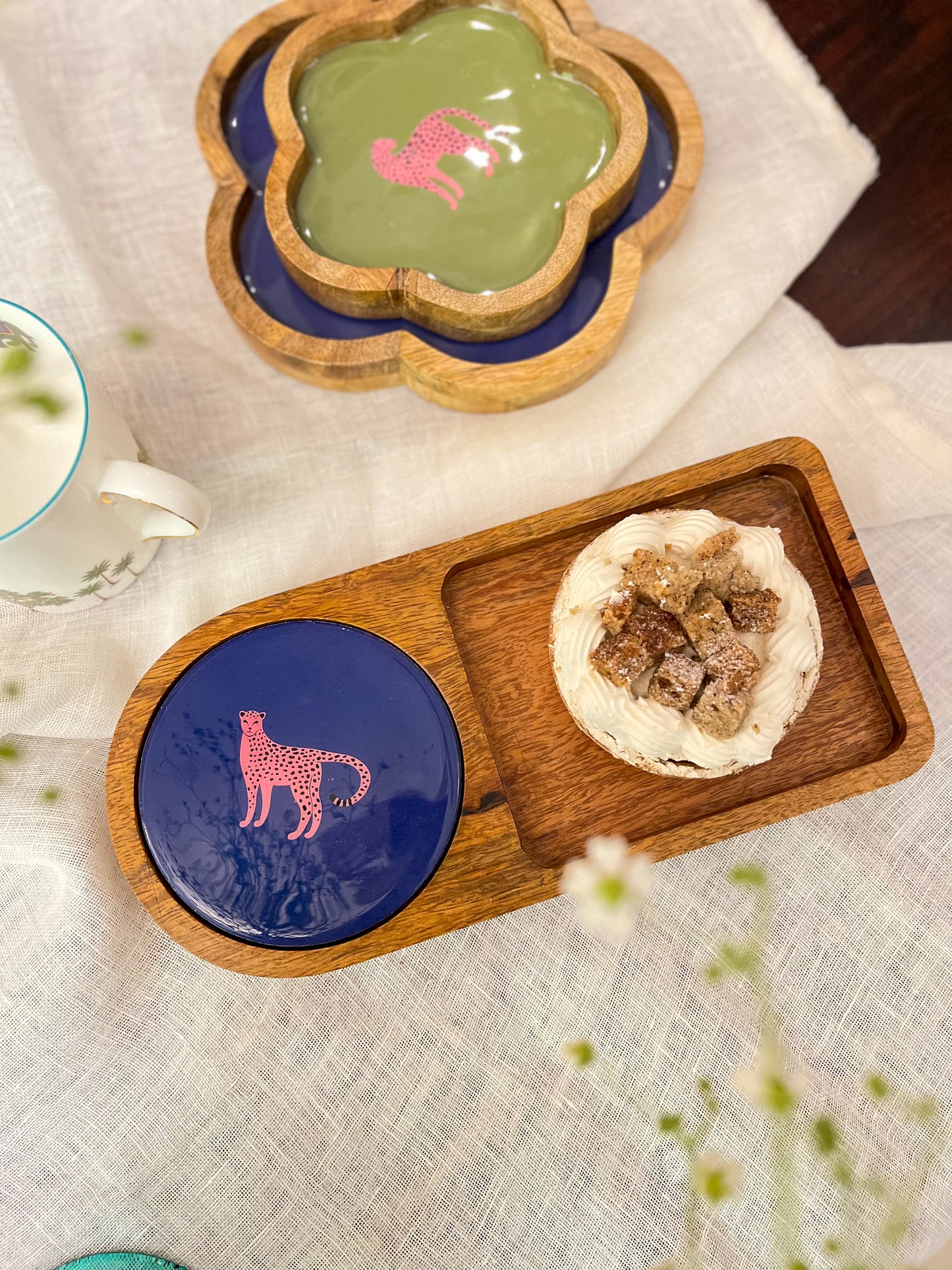 Tea Time Snack Plate with Coaster