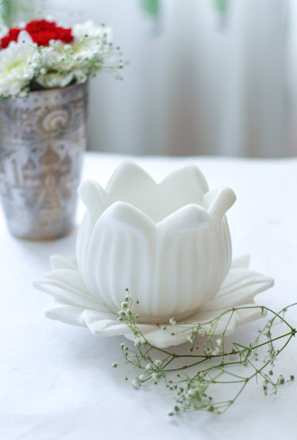 Lotus Bud Marble Vase